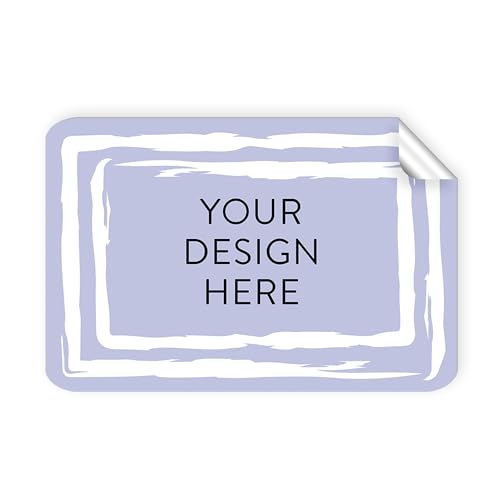 100 Custom Vinyl Stickers (Lavender Swirls / 6x4)
