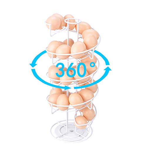 Spiral Design Metal Egg Skelter Dispenser Rack