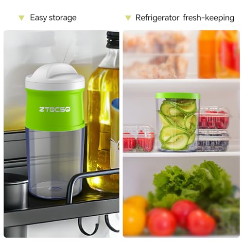 4 in 1 Vegetable Spiralizer Slicer for Veggie Noodles (Green)