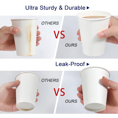 500 Count 12 oz Paper Coffee Cups (12 oz-500 Pack)