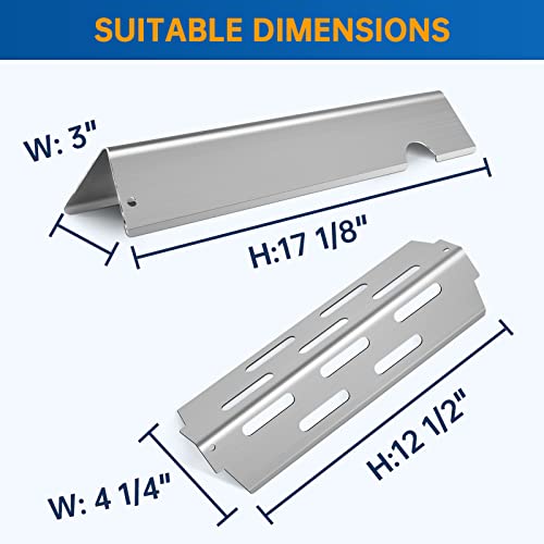 Stainless Steel Grill Flavorizer Bar BBQ Gas Grill Replacement Parts for Weber Genesis II 300 Series Genesis II E (Stainless Steel 3+5)