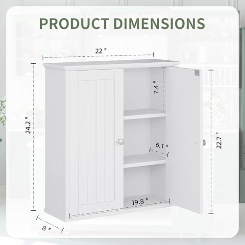 Bathroom Wall Cabinet (White)