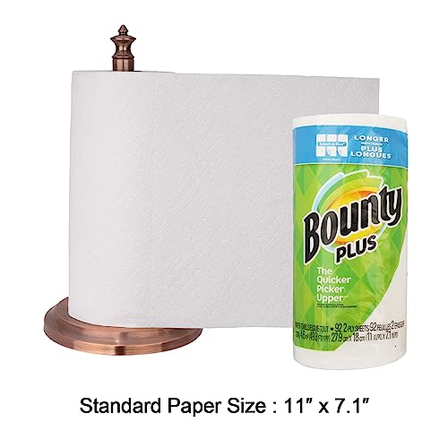Paper Towel Holder Stand for Kitchen Countertop & Dining Room Table (Antique Copper / Classical)