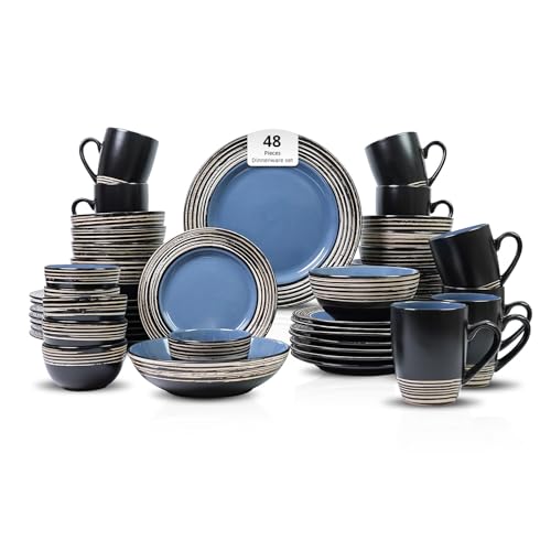 HomeVss 48 Piece Dinnerware Set