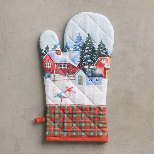 Maison d'Hermine Oven Gloves 100% Cotton Oven Mitt (125 - Megeve / 7.5" x 13" (Oven Mitt))