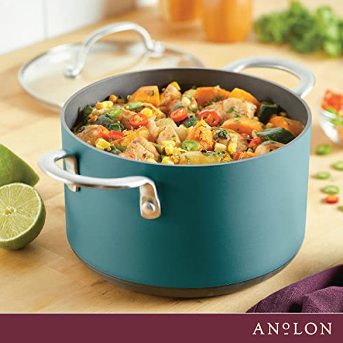 Achieve Hard Anodized Nonstick Saucepot with Lid (Saucepot (4 Quart) / Teal)