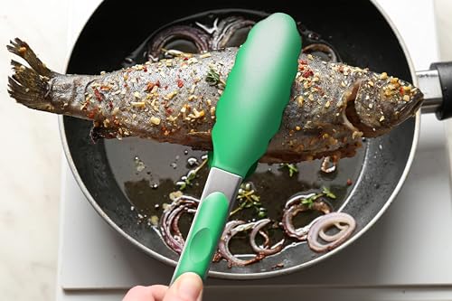 2 Pack Silicone Kitchen Tongs (Turquoise)