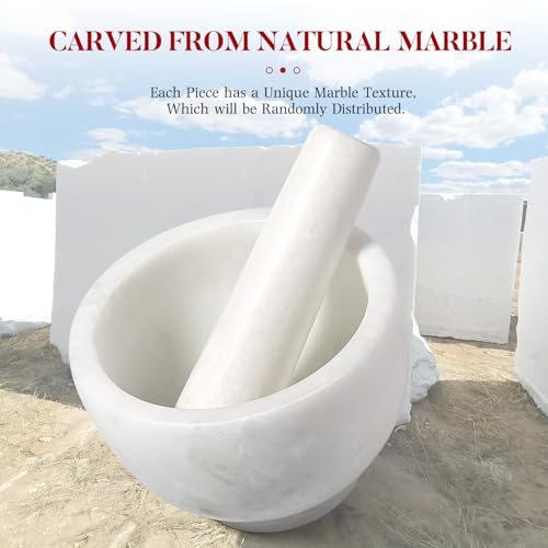 Marble Mortar and Pestle Set