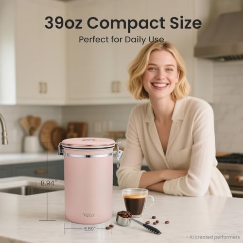 Coffee Canister (Pink / 39 oz)
