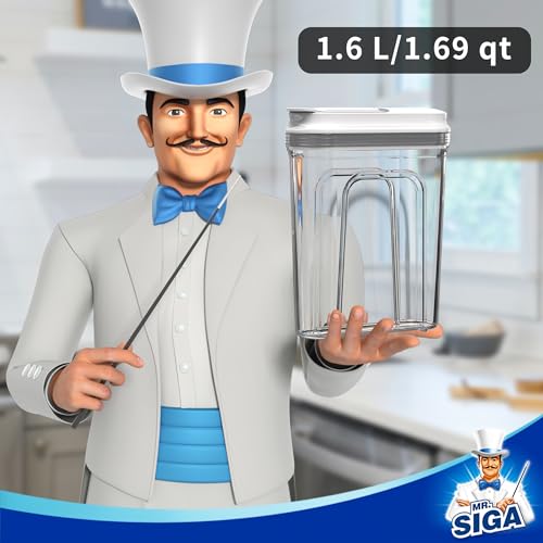 Airtight Cereal Dispenser Set (Transparent/White / Medium)