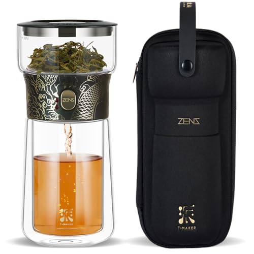 Glass Infuser Teapot (07-Black Dragon / 9oz)