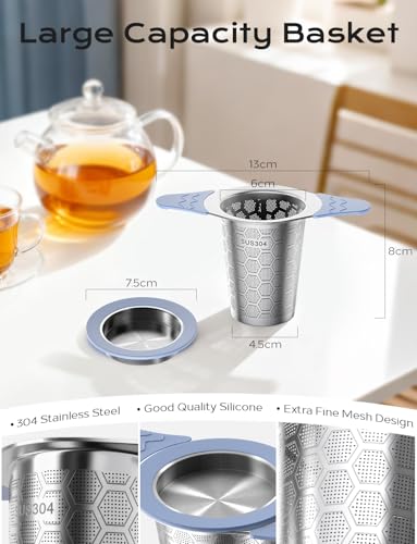 2PCS Tea Infuser for Loose Leaf Tea (2 Pack - Grey)