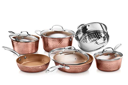 HAMMERED 10 Pc Ceramic Cookware Set