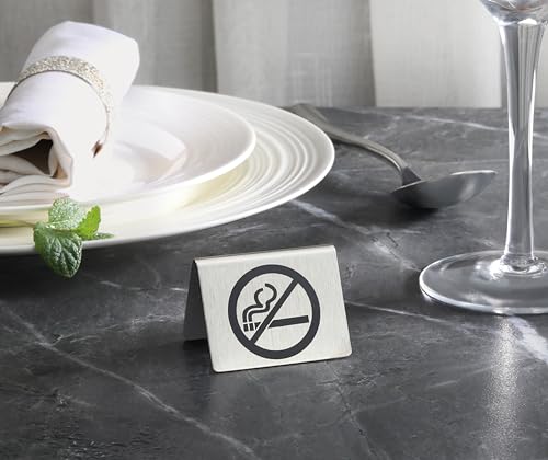 Stainless Steel Table Tent Sign (2 x 1.5-Inch (Set of 6))
