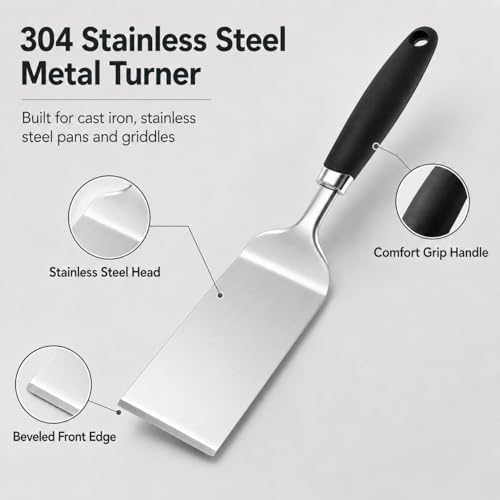 11 Inch Metal Spatula (Black-Metal Spatula)