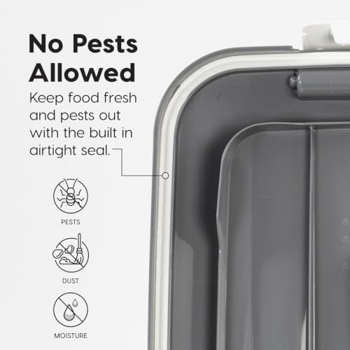 Dog Food Storage Container (54 lbs / Gray/Dark Gray)