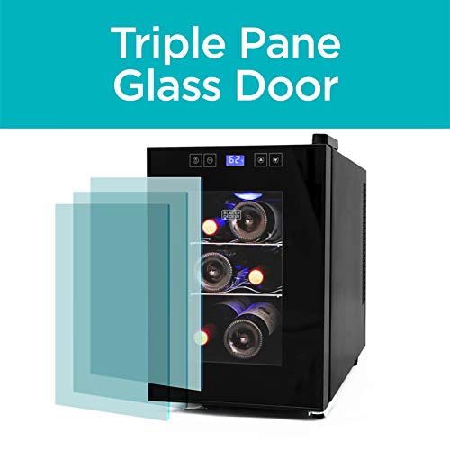 6 Bottle Thermoelectric Wine Cellar (6 Bottles / Clear Glass Door)