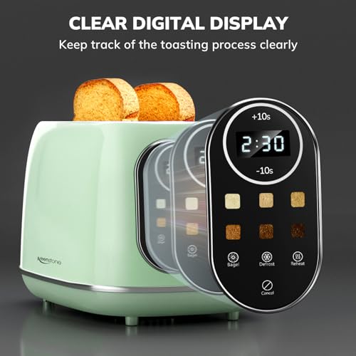 Smart Touch Screen Toaster 2 Slice (Extra Wide Slot / Green)