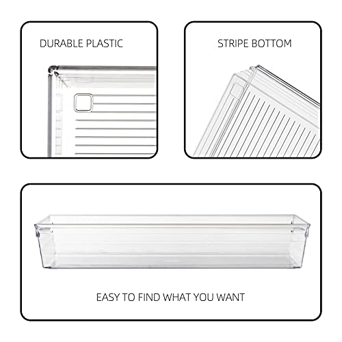 Clear Plastic Drawer Organizer Tray for Vanity Cabinet (6 in x 6 in x 2 in)