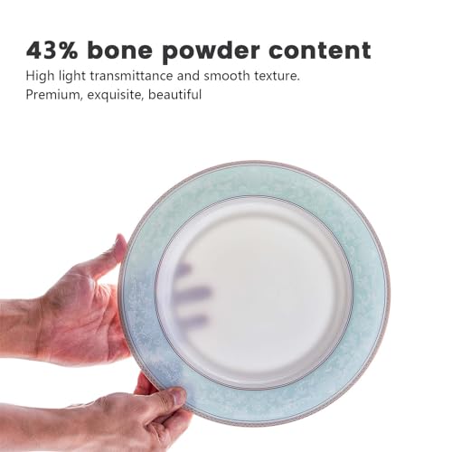 Fine Bone China Dinnerware Set (blue-green)