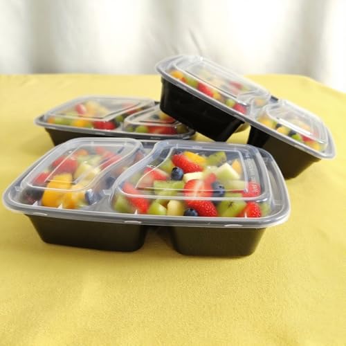 28oz 2compartment Plastic meal prep containers With Lids (28 oz square box)
