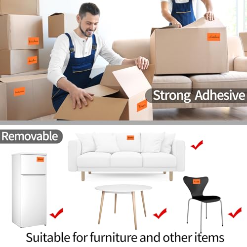 Removable Colored Labels Stickers