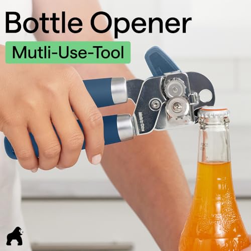 Upgraded Model Stainless Steel Manual Can Opener (Blue)