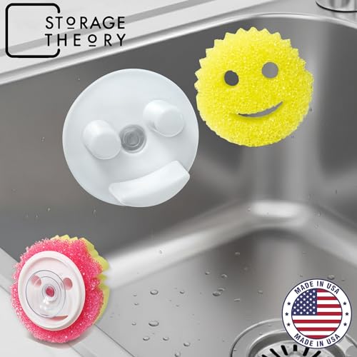 BeraTek Scrub Daddy Caddy Organizer for Sink (White 1 Pack)