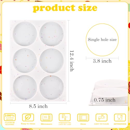 3 Pcs Silicone Muffin Top Pan for Baking (Round Muffin Pan - 3 Pack)