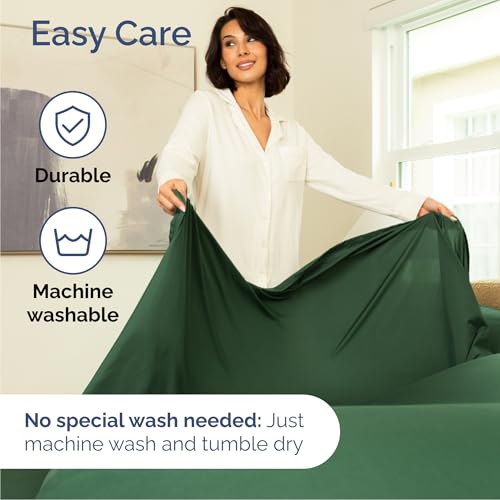 Queen Size 4 Piece Sheet Set (17 - Emerald Green / Queen)