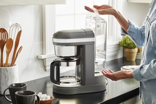 12 Cup Drip Coffee Maker with Spiral Showerhead (Matte Grey / 12 Cup Drip Coffee Maker with Progammable Warming Plate)