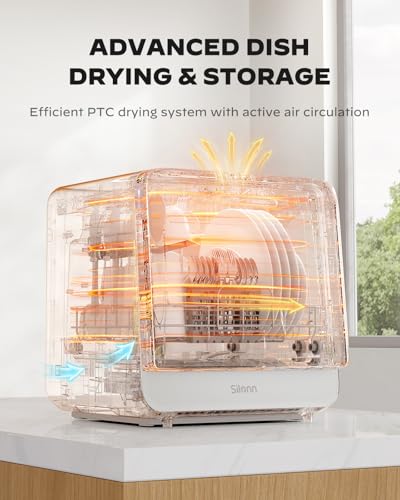 Portable Countertop Dishwasher (White without APP)