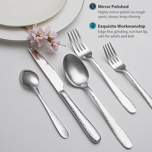 Hammered Silverware Set (Silver Hammered)