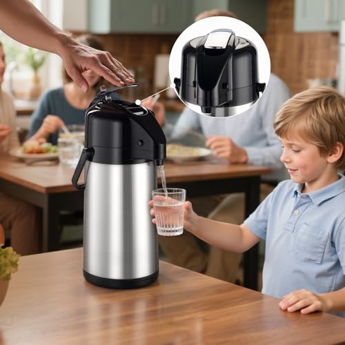 Coffee Carafe with Pump (Stainless Steel)