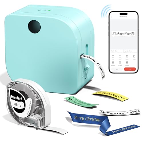P12 Label Maker Machine with 1 Tape (1 Printer+1 Label Tape / Green)