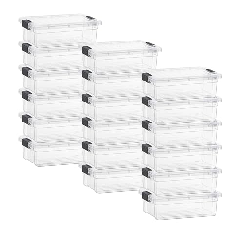 2.3 Quart Clear Plastic Storage Containers with Lids (2.3 Quart)