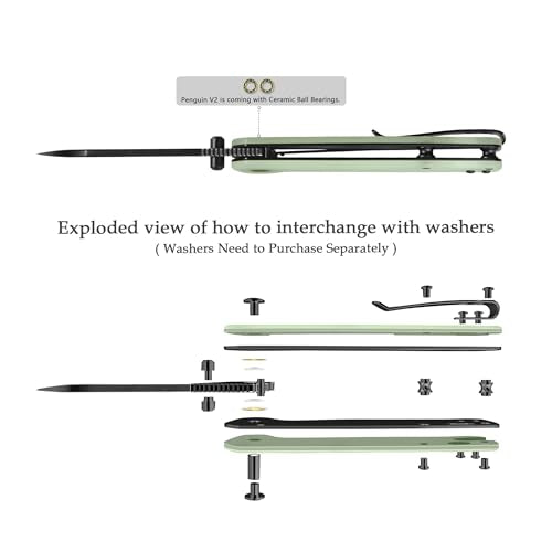 Penguin V2 Folding Pocket Knife (Jade-Black)