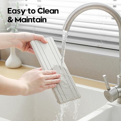 3 Pack Diatomite Stone Sink Tray (3 Pcs - Beige - 1pc of 9"x 3.5" and 2pcs of 4.5"x 3.5")