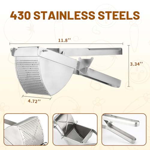 Potato Ricer Heavy Duty Stainless Steel Professional Ricer
