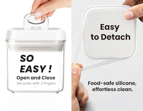 Flip Tite Food Storage Container 4" Small Size Airtight Lid Lock Top (White / 4")