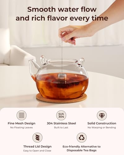 2 Pack Reinmoson 304 Stainless Steel Tea Infuser for Loose Leaf Tea (Small)