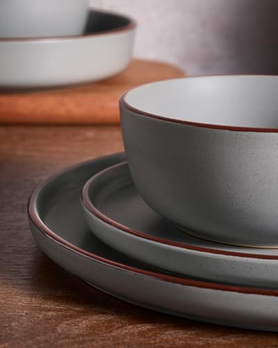 Mercury 12 Piece Stoneware Dinnerware Set (Dark Gray / Service for 4 (Standard Dinner Set))