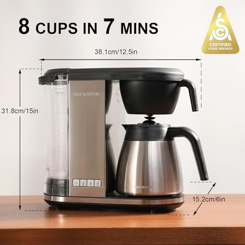 Enthusiast 8 Cup Drip Coffee Brewer (Silver)
