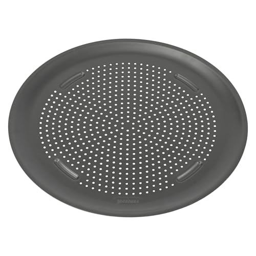 AirPerfect Insulated Nonstick Carbon Steel Pizza Pan with Cutting Guides