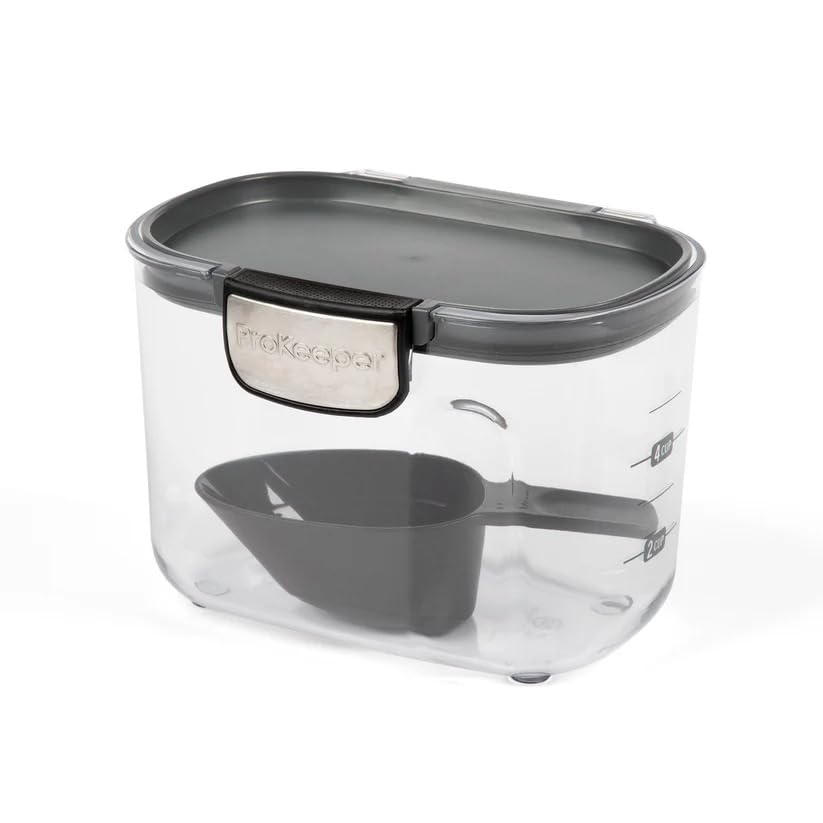 International ProKeeper+ Clear Plastic Airtight Food Baker's Kitchen Storage Organization Container Canister Set with Magnetic Accessories (2- Piece Set)