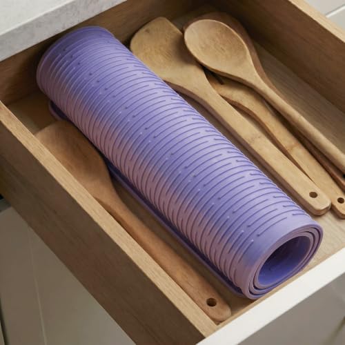 Silicone Dish Drying Mat for Multiple Usage (Light Purple / 36"L x 18"W)