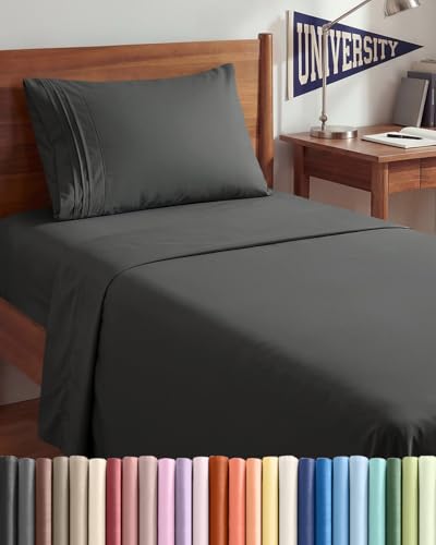 Twin XL 3 Piece Sheet Set (07 - Charcoal / Twin XL)