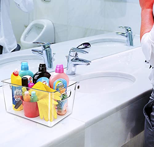Clear Plastic Storage Bins (11 X 7.5 X 6)