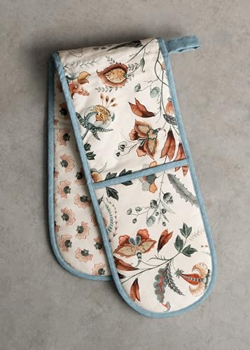 Double Oven Mitts 100% Cotton Double Oven Glove (060 - Dalida / 7" x 35" (Double Oven Mitt))