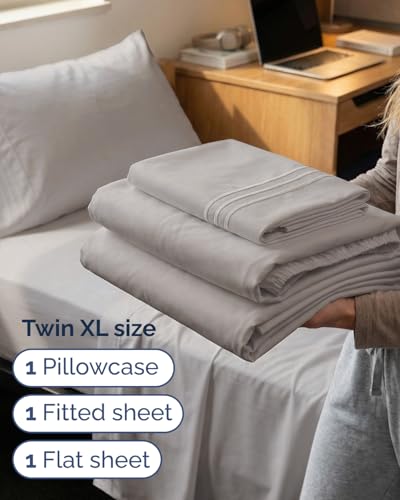 Twin XL 3 Piece Sheet Set (03 - Light Grey / Twin XL)